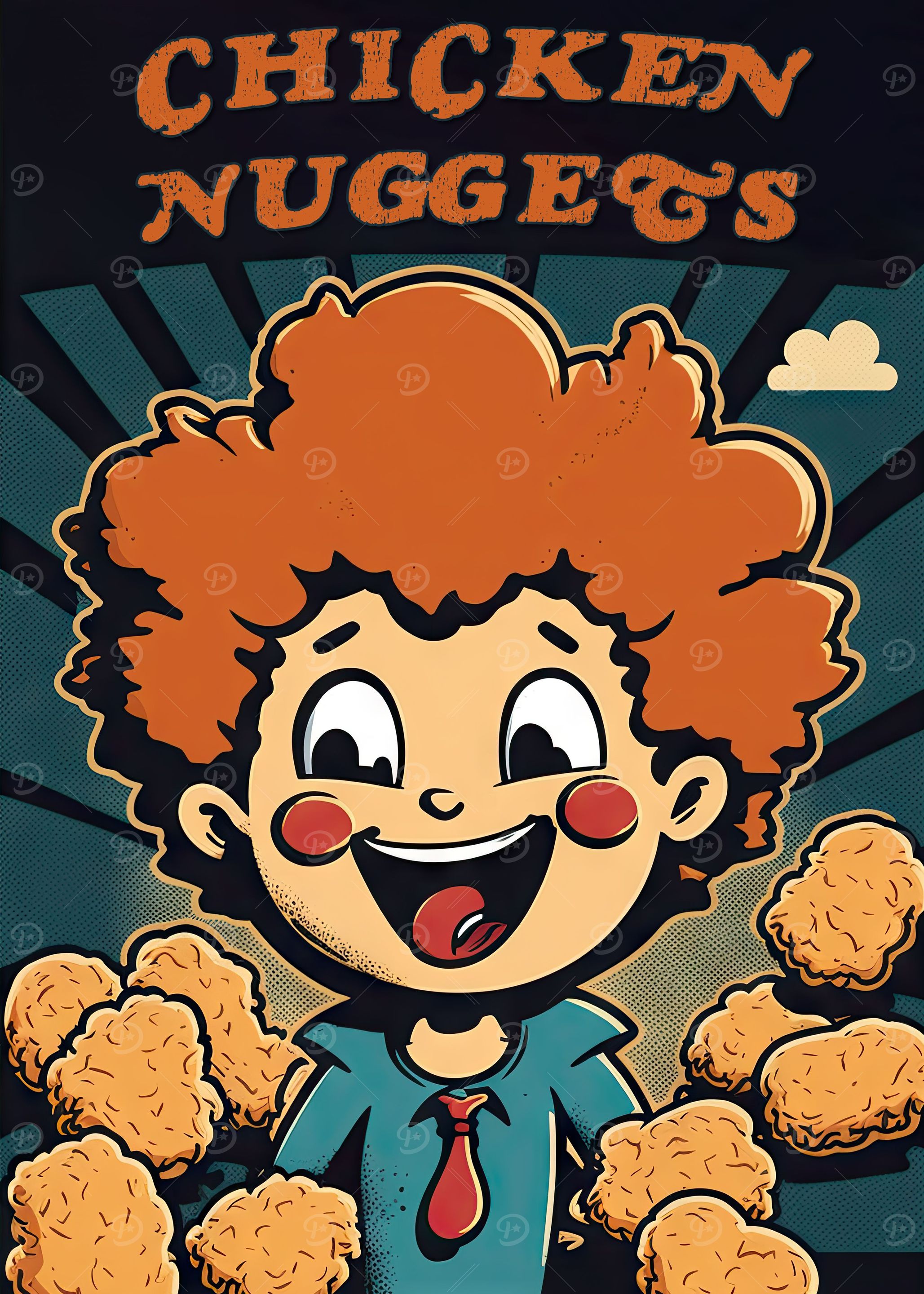 Cartoon ChickenNuggets Kid
