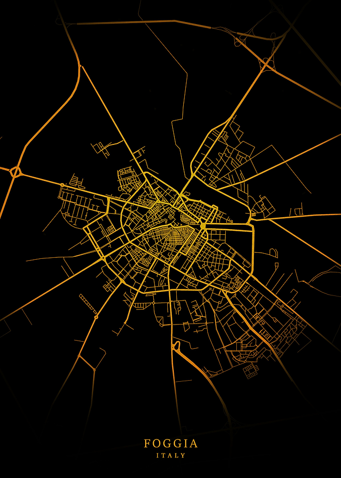 Foggia City Map Gold