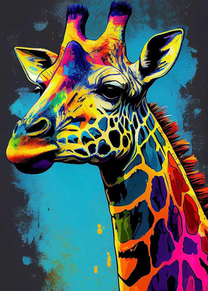 Giraffe Animal PopArt
