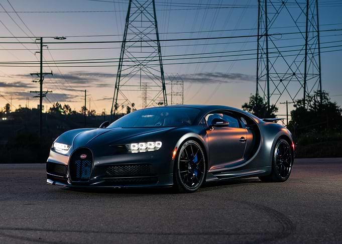 Black Bugatti Sport Car