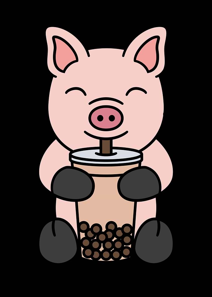 Mini Pig Bubble Tea