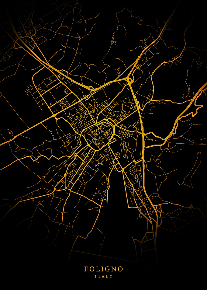 Foligno City Map Gold