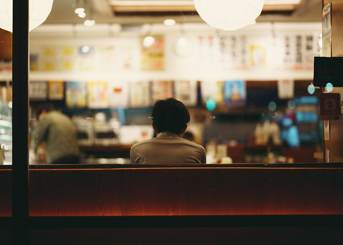 man in restaurant