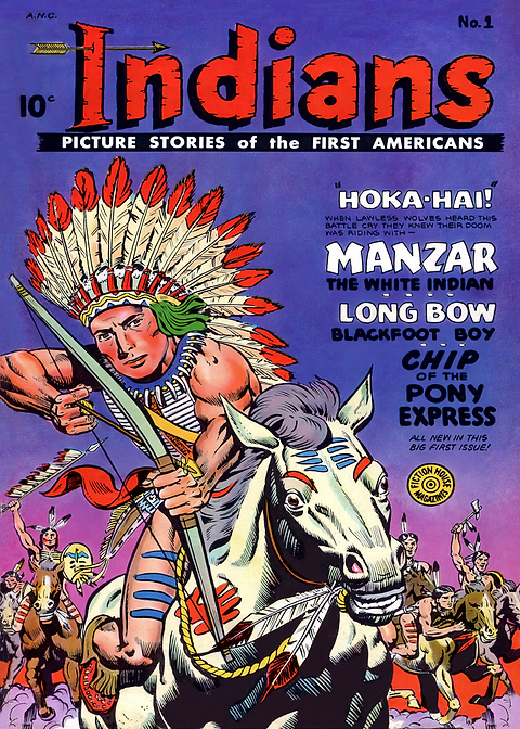Indians 01 — golden age comic art on metal