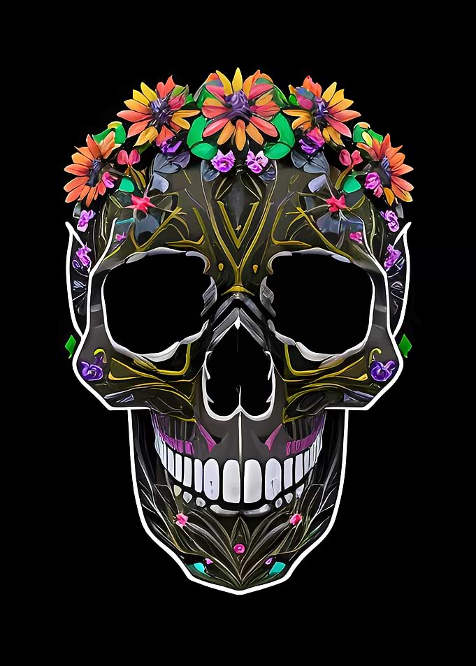 Floral Skull Fusion