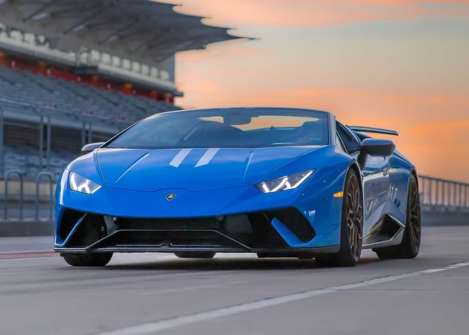 Blue Lamborghin Sport Car