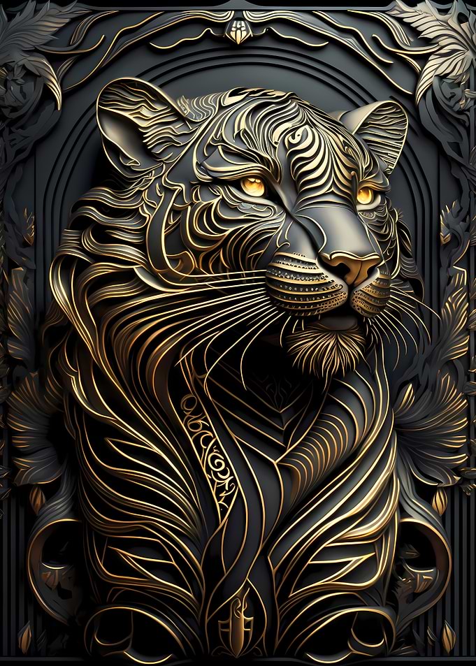 Spirit Tiger Art Deco