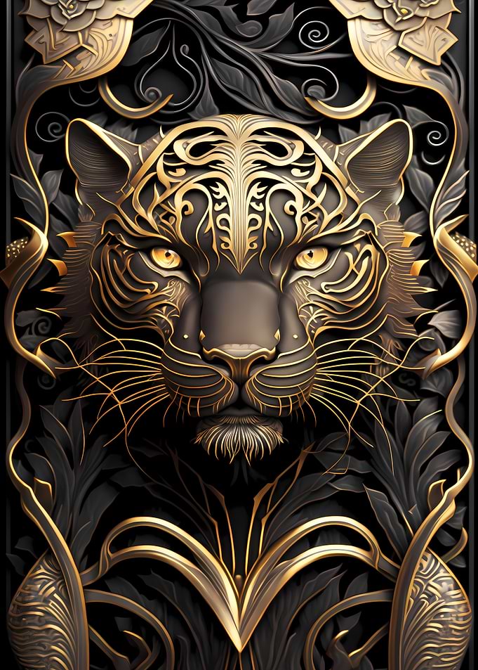 Mighty Tiger Gold Art Deco