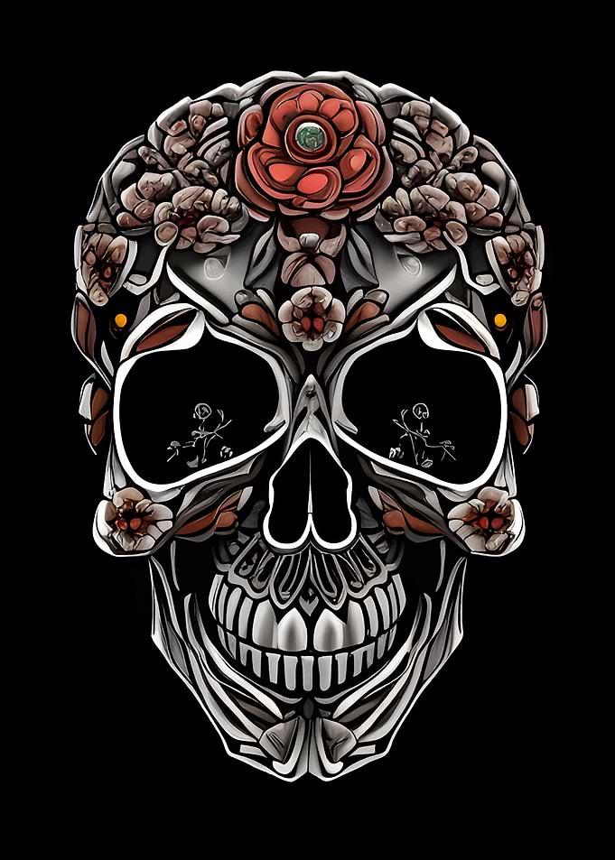 Floral Skull Fusion