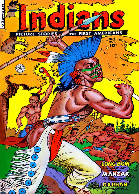 Indians 08 — golden age comic art on metal