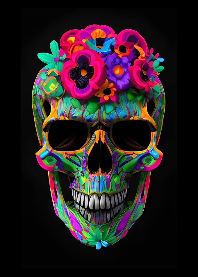 Floral Skull Fusion