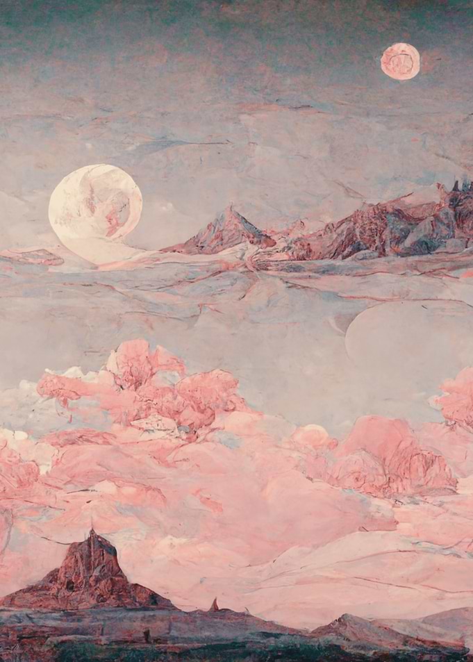 Double Moon and Mountain