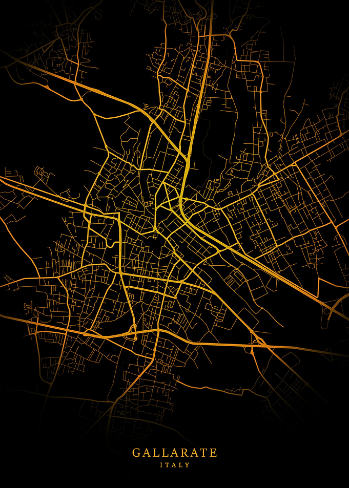 Gallarate City Map Gold