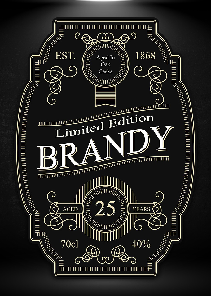 Elegant Brandy Label Sign