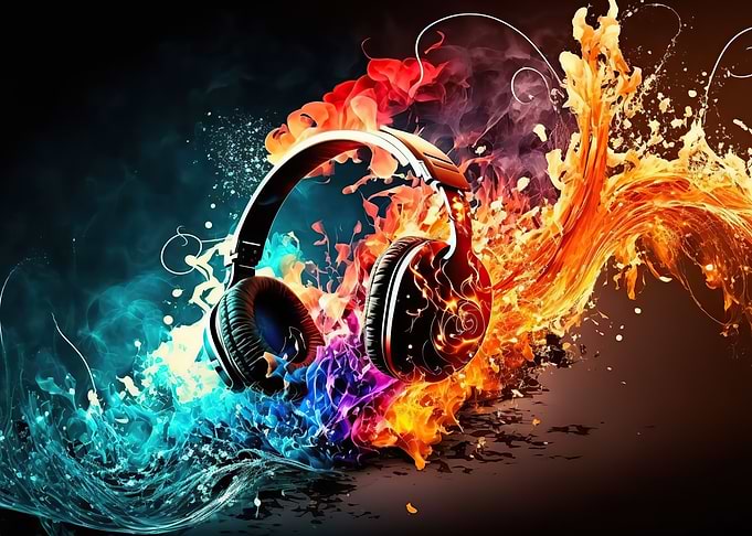 Headphones music