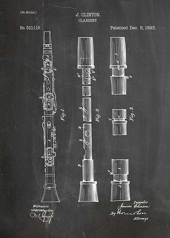 Clarinet patent 1893