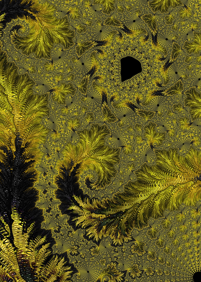 Trippy Bold Yellow Fractal