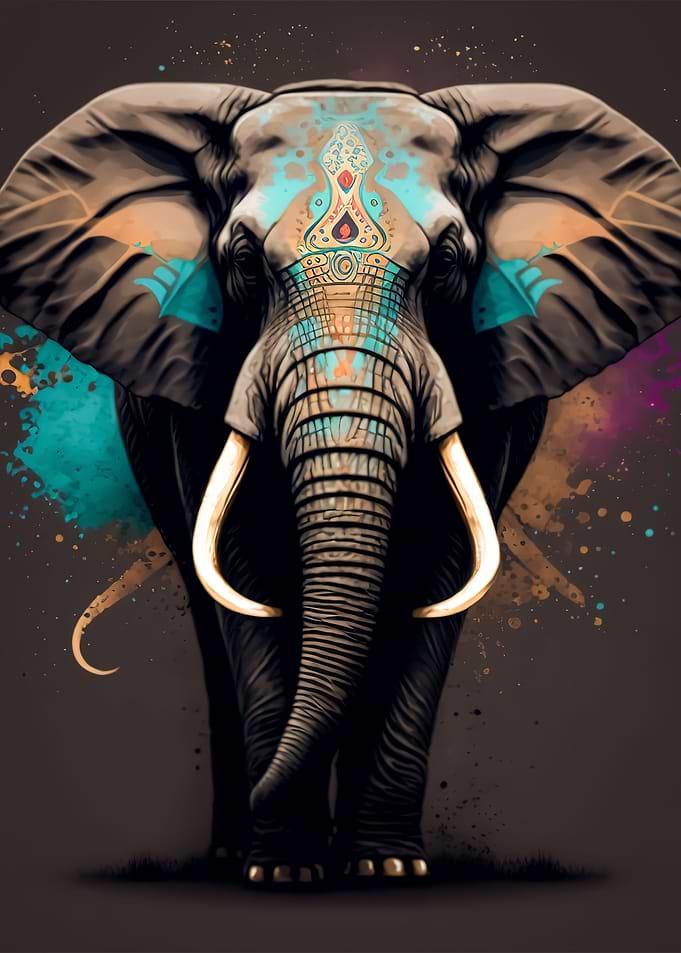 Elephant Colorful