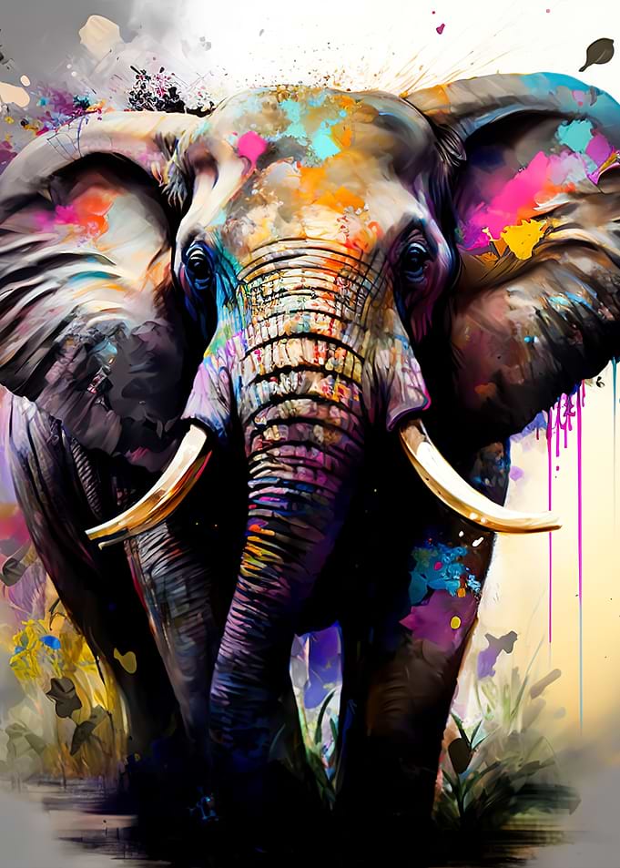 Elephant Colorful