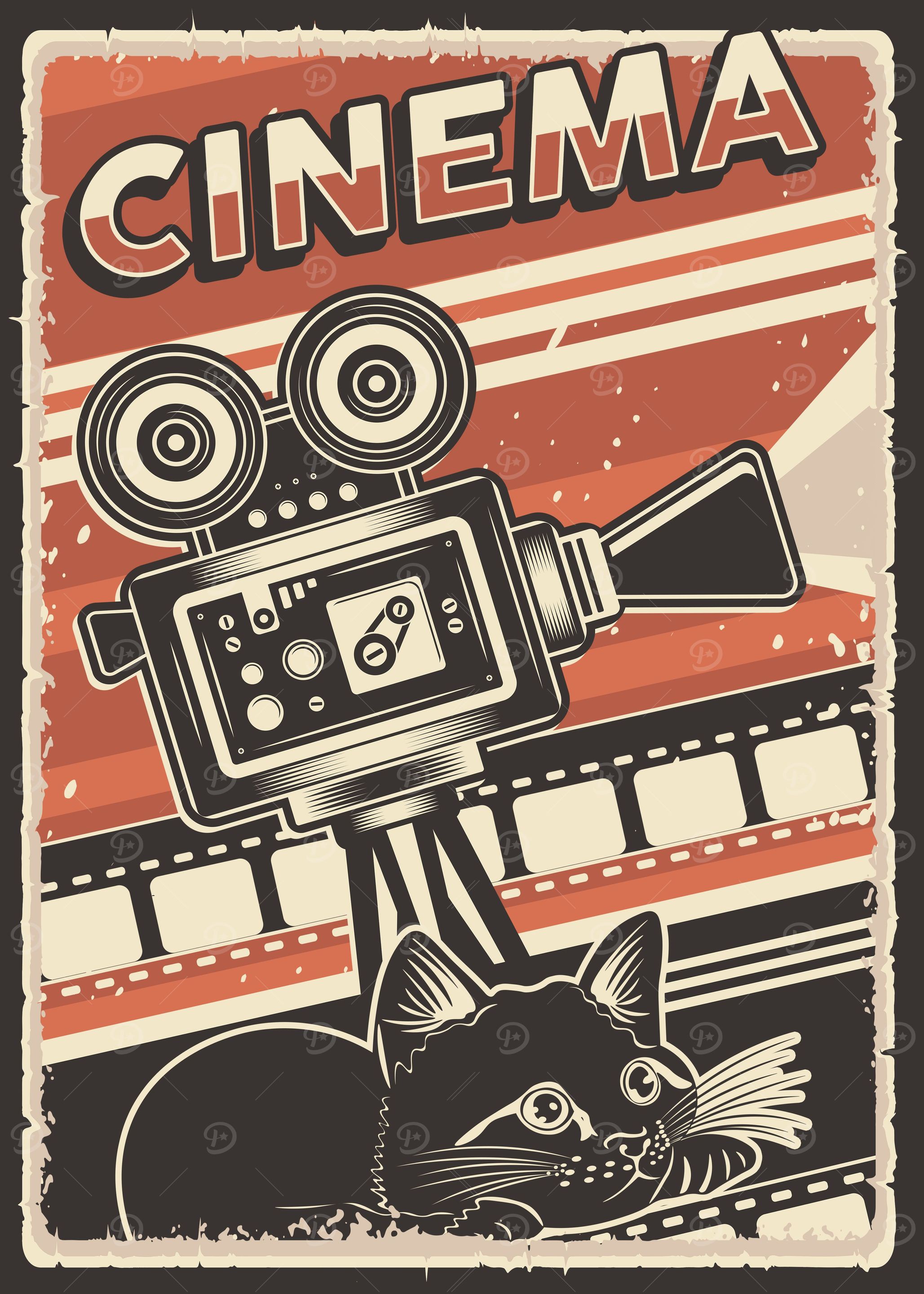 Retro Cat in Cinema