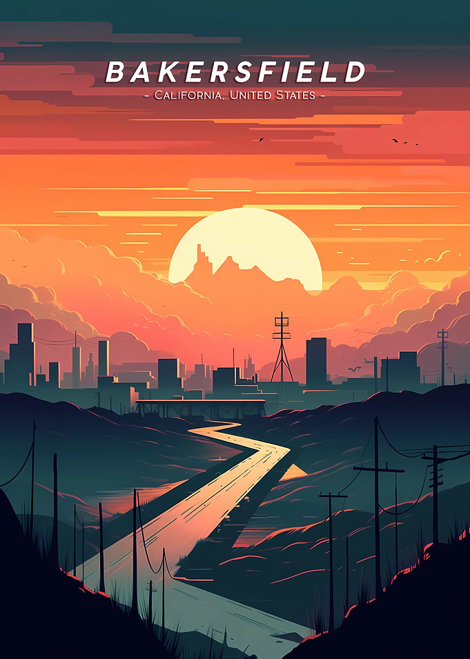 Bakersfield City skyline
