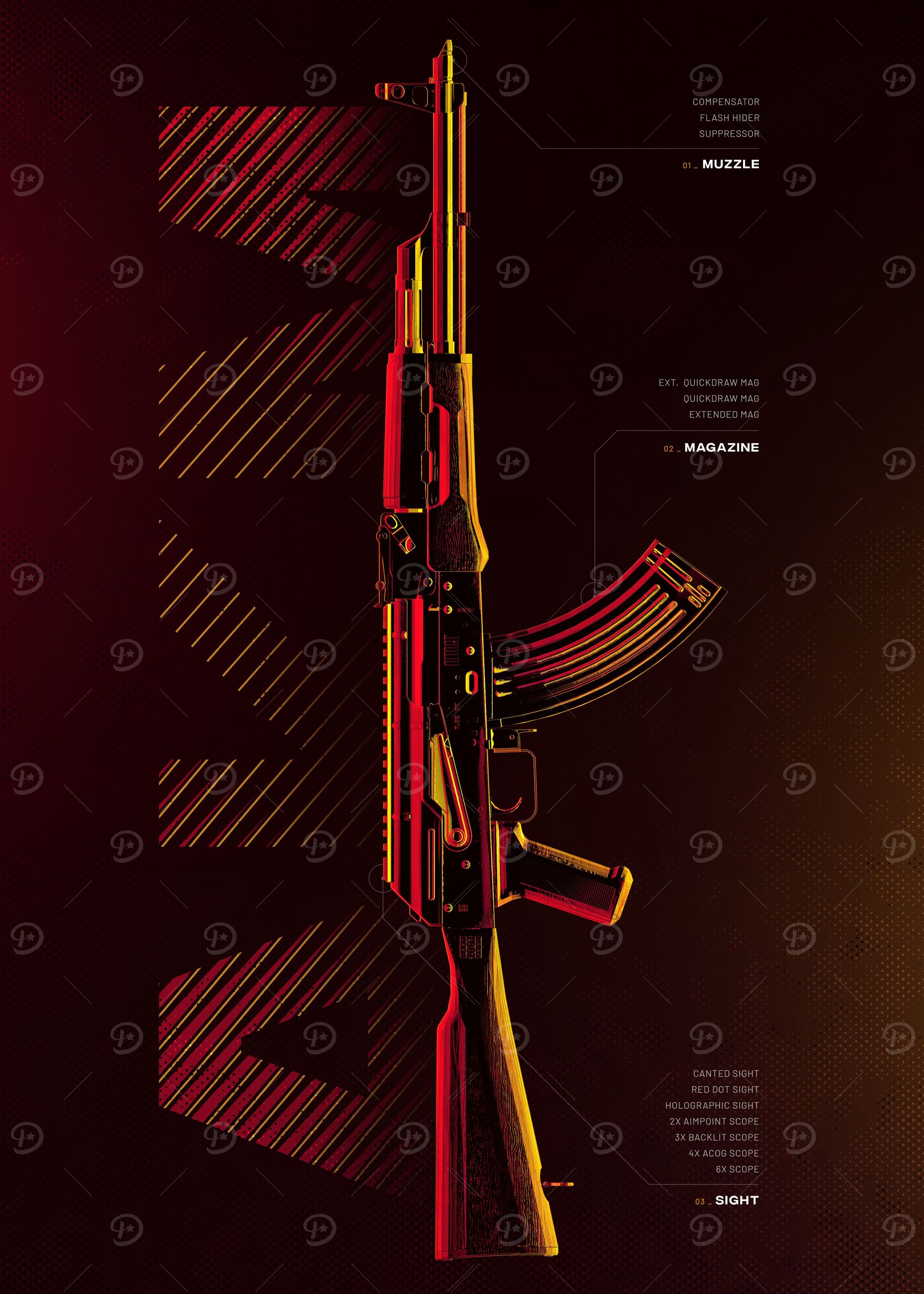AKM Kalashnikov Weapon Art