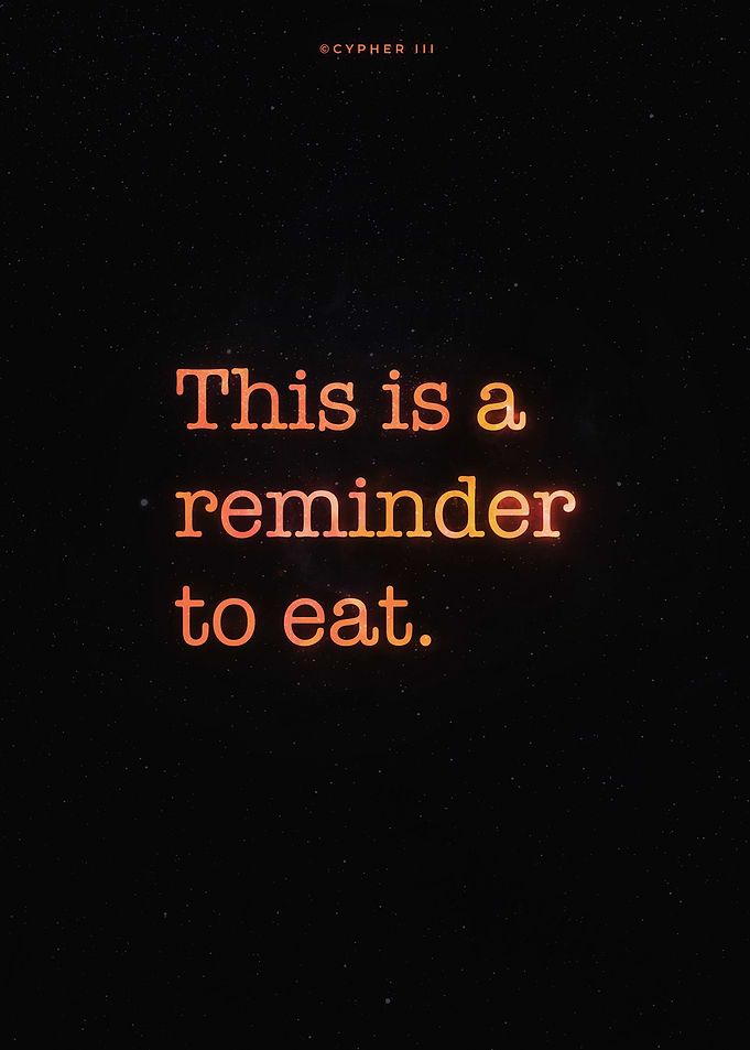 Reminder to eat