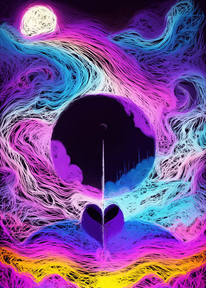 Purple Enchanted Heart