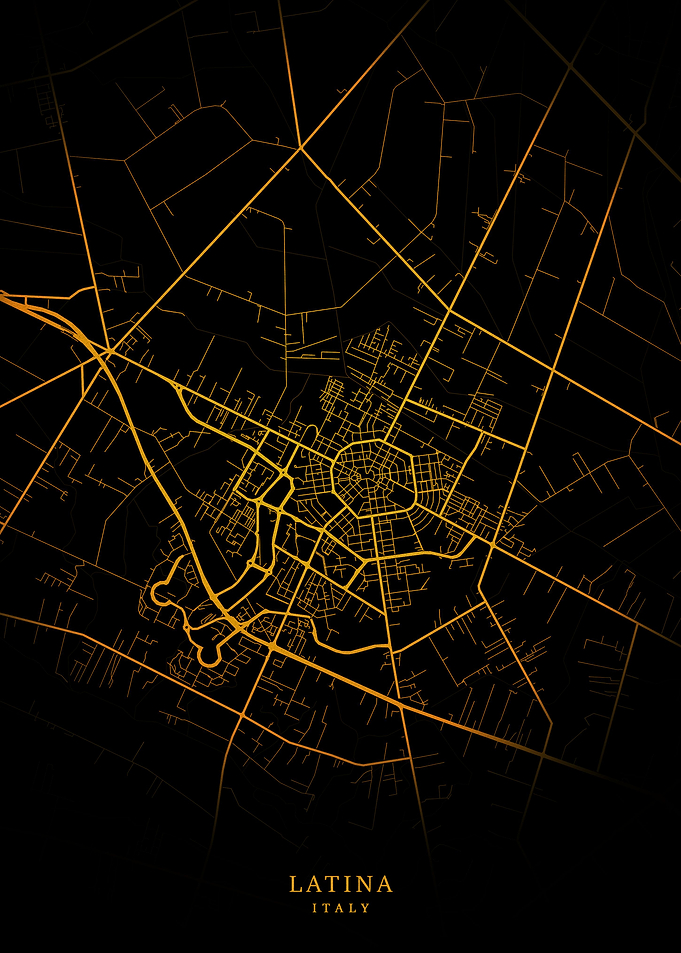 Latina City Map Gold