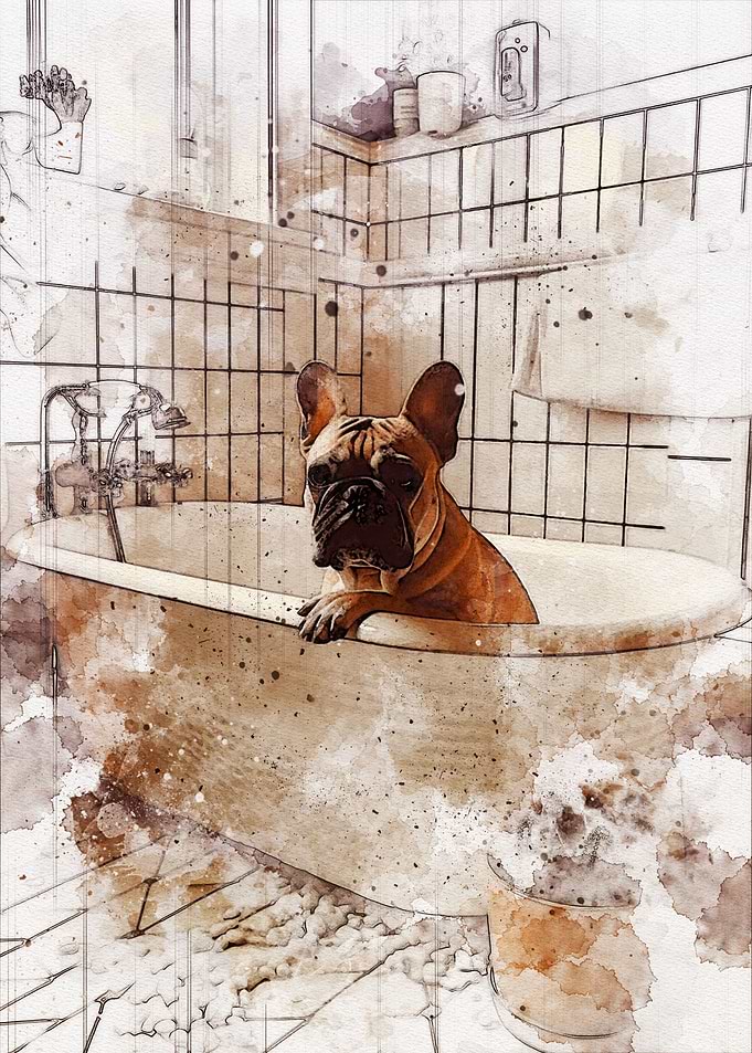 Funny Dog Bathroom
