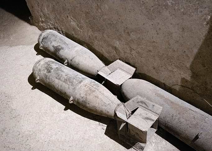 Bombs old dusty refuge