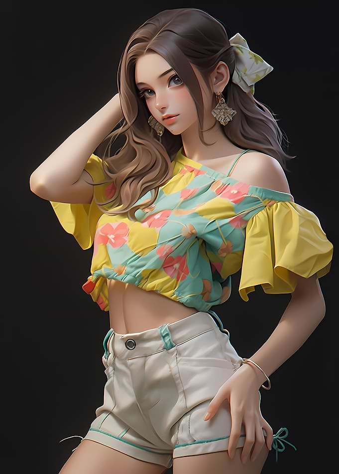 Crop Top Fashion Girl