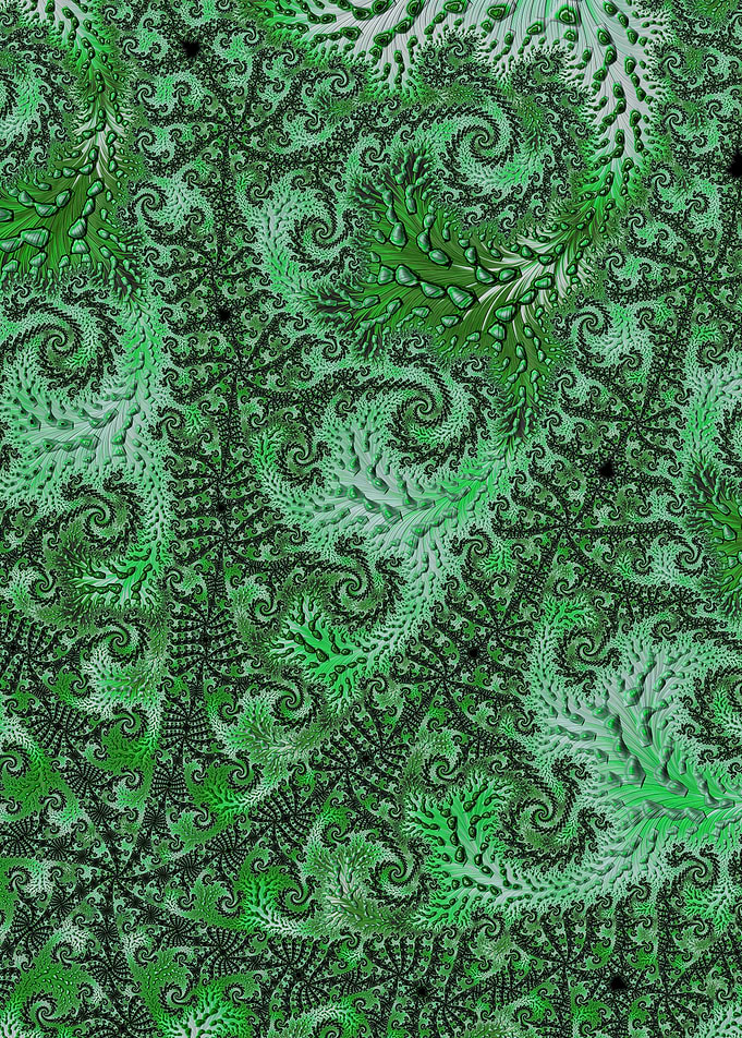Vivid Groovy Green Fractal