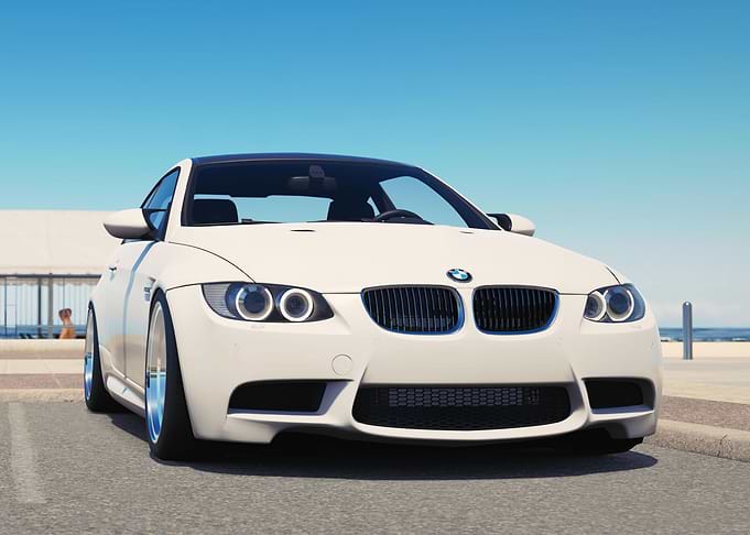 white bmw