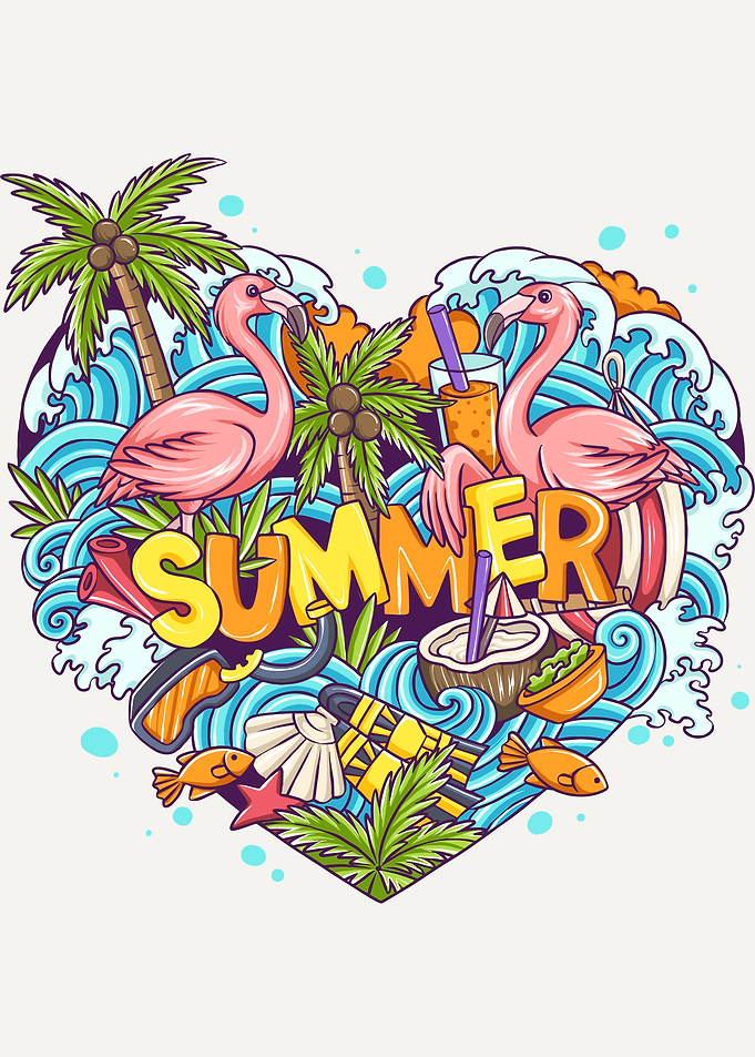 Flamingo summer
