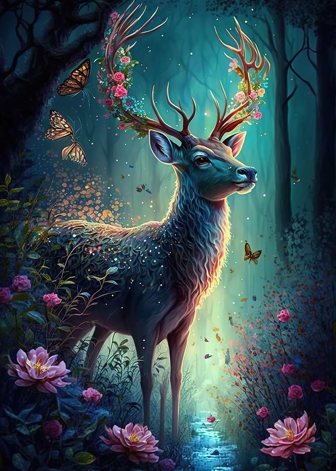 cute deer glow