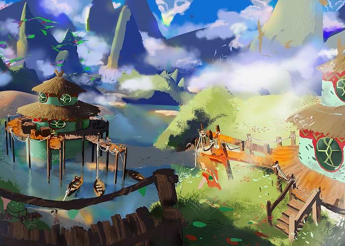 Fishing Town Concpt art