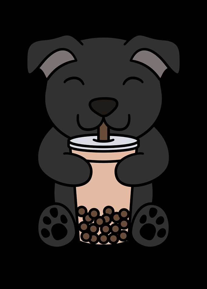 Staffy Dog Bubble Tea