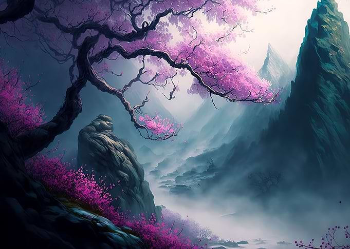 Cherry blossoms Landscape
