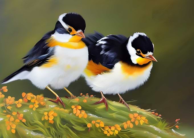 Two birds sitting