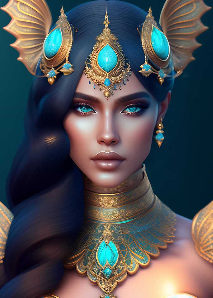 Lady Queen with Throne