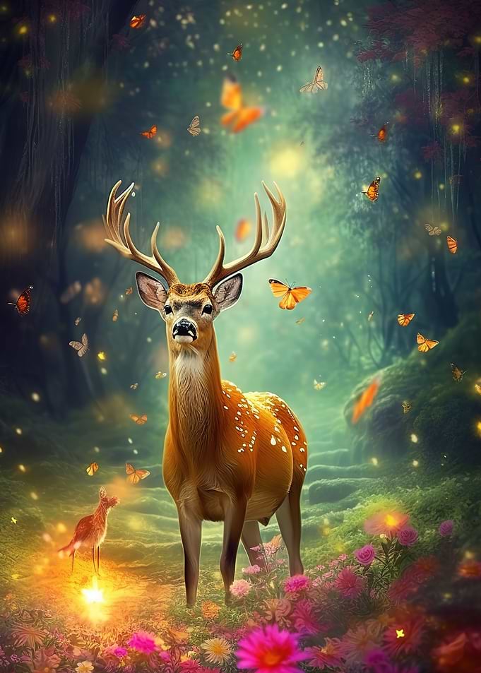 cute deer glow