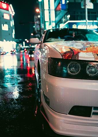 car in tokyo street