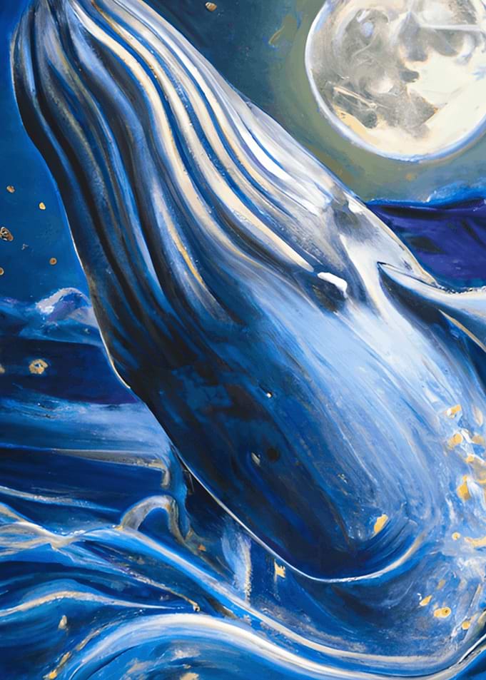 Beautiful Whimsical Whale