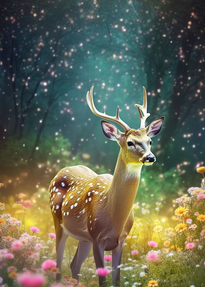 cute deer glow