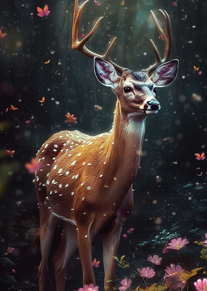 cute deer glow