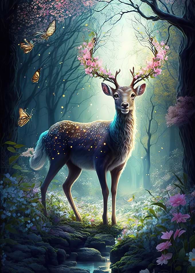 cute deer glow