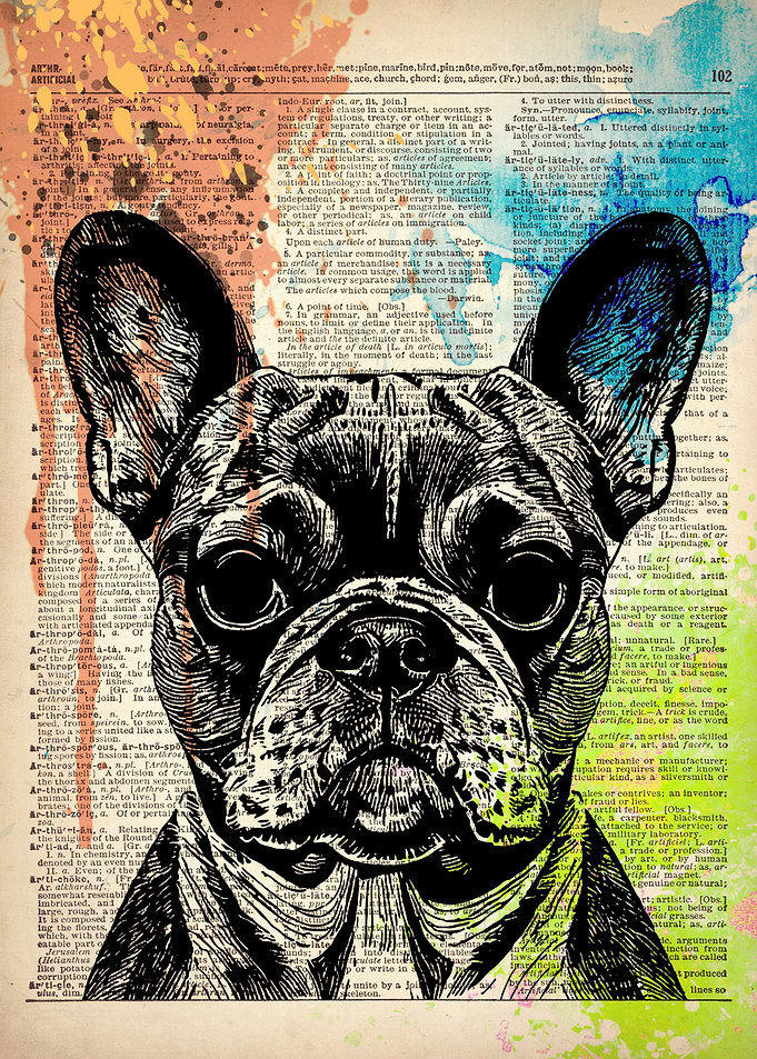 French Bulldog dog art