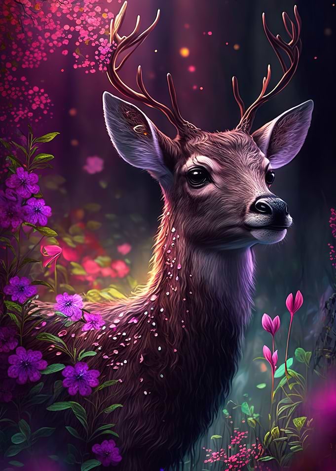 cute deer glow