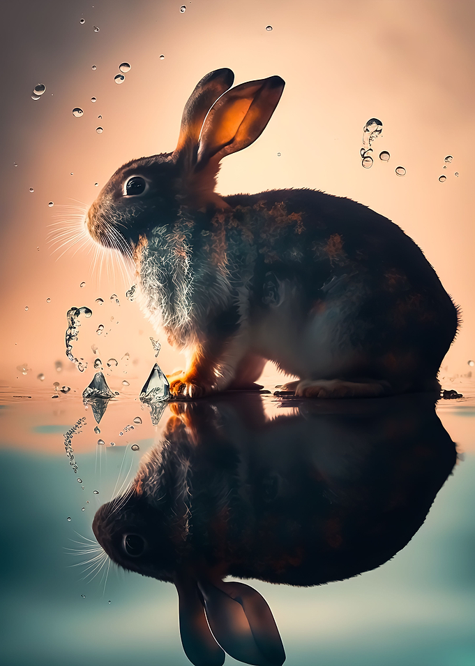 Rabbit Double Exposure